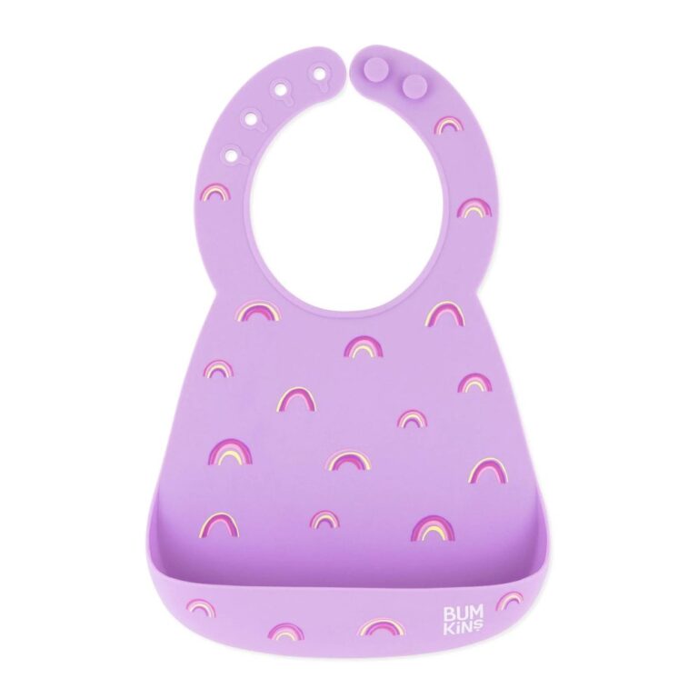 Bumkins Silicone Bib: Rainbows