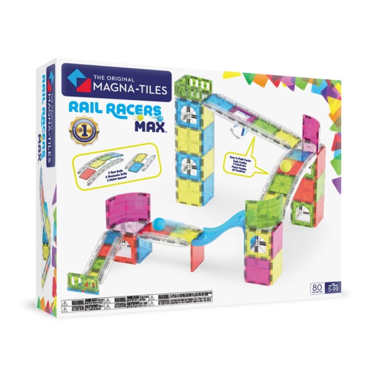 Magna-Tiles Rail Racers Max 80 Piece Set