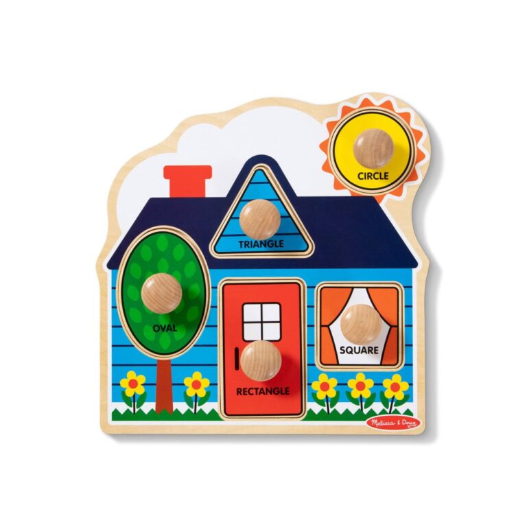 Melissa & Doug First Shapes Jumbo Peg Puzzle - 5 Pieces
