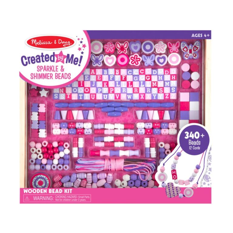 Melissa & Doug Sparkle & Shimmer Wooden Bead Kit