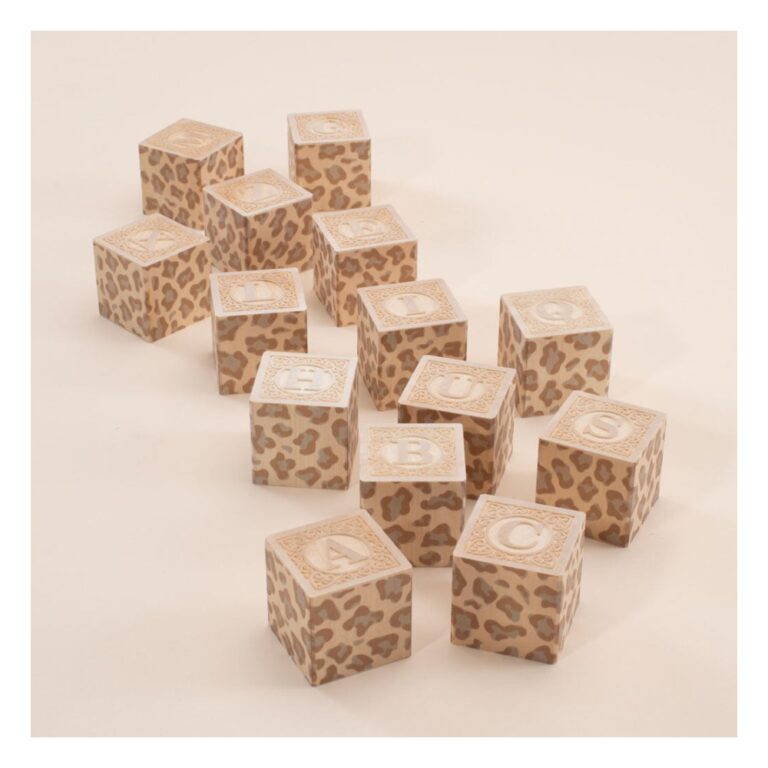 Uncle Goose Uppercase Animal Print Alphablank Blocks